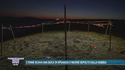 17enne scava una buca e muore sepolto dalla sabbia
