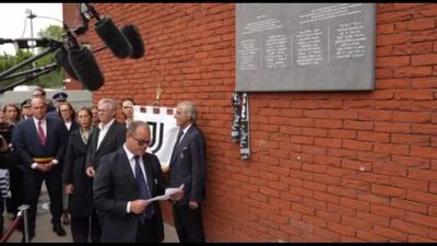 Cerimonia per commemorare i 40 anni dalla strage dell'Heysel