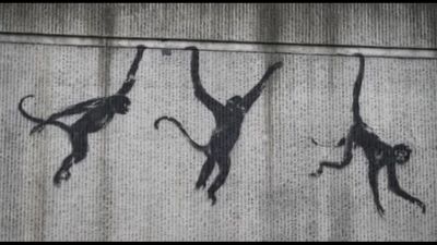Banksy sorprende Londra con un'altra opera: ecco le scimmie