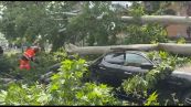 Roma nord-est, tromba d'aria a nord-est devasta strade e mercato
