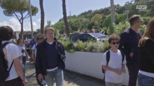 I"genitori di Sinner si godono l'atmosfera al Foro Italico