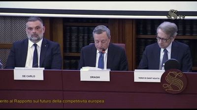 Draghi: Ue deve agire come un solo Stato, essenziale ruolo Parlamenti