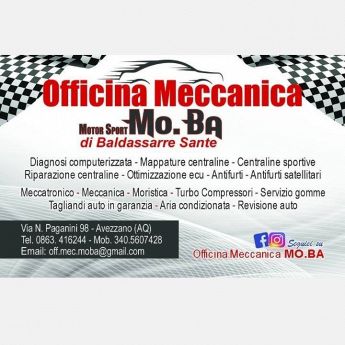 Autofficina Mo.Ba Officina Meccanica Soccorso Stradale Gommista Meccatronica Centraline ad Avezzano