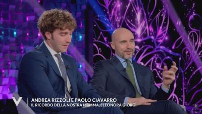 Paolo Ciavarro e Andrea Rizzoli e l'ultimo saluto a mamma Eleonora Giorgi