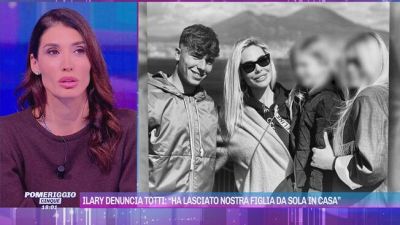 Ilary denuncia Totti: "Ha lasciato nostra figlia da sola in casa"