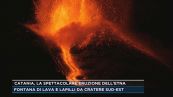 Catania, la spettacolare eruzione dell'Etna