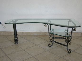 BONAMINI MARIO  Tavoli in ferro battuto e vetro