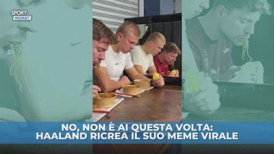 Haaland ricrea il suo meme