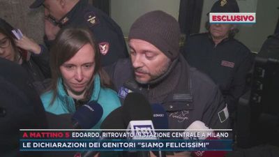 Edoardo ritrovato, le dichiarazioni dei genitori
