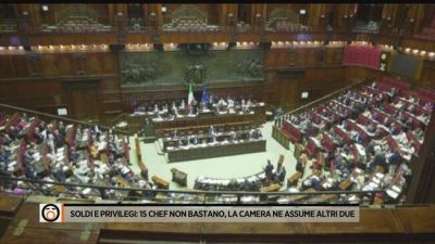Soldi e privilegi: 15 chef non bastano, la Camera ne assume altri due