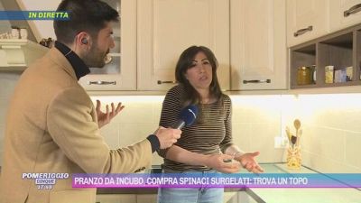 Pranzo da incubo, compra spinaci surgelati: trova un topo