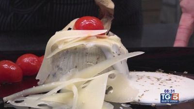 Gusto Verde: Sformatino di melanzane su fonduta di Grun Alpe