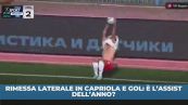 Rimessa laterale in capriola e gol: assist in acrobazia