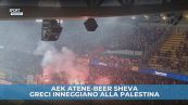 Aek - Beer Sheva: greci inneggiano alla Palestina