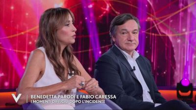 Benedetta Parodi e Fabio Caressa, i momenti difficili dopo l'incidente