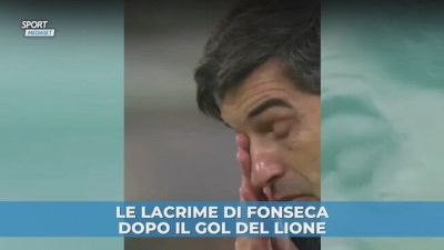 Le lacrime di Fonseca dopo il gol del Lione