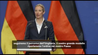 Il leader di Afd Weidel vede Orban: l'Ungheria è il nostro modello