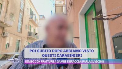 Bimbo con fratture a gambe e braccia: parla il vicino