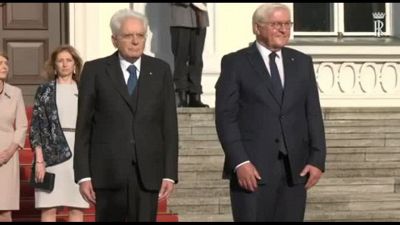 Il presidente Mattarella a Berlino accolto da Steinmeier