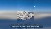 La neve sulle piste a Ovindoli Monte Magnola