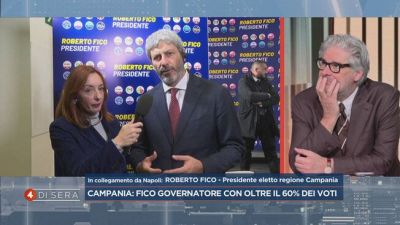 Roberto Fico in diretta da Napoli