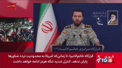 Risposta Teheran: stop guerra, apriree Hormuz