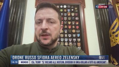 Breaking News delle 14.00 | Drone russo sfiora aereo Zelensky
