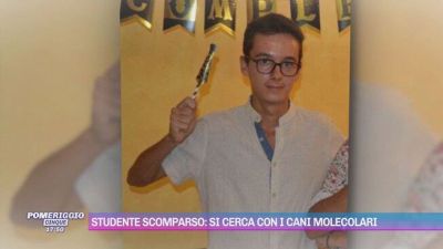 Studente scomparso: si cerca con i cani molecolari