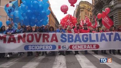 Sciopero generale, sindacati in piazza