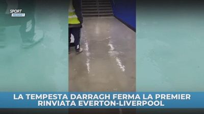 La tempesta Darragh ferma la Premier League. Rinviata Everton-Liverpool