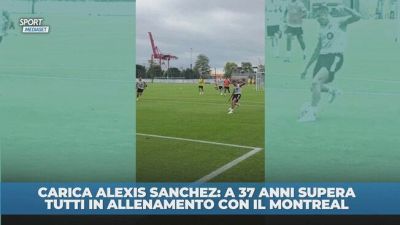 Sanchez, che carica a 37 anni in allenamento