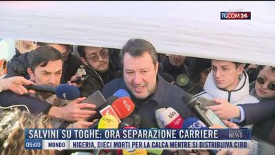 Breaking News delle 09.00 | Salvini su toghe: ora separazione carriere