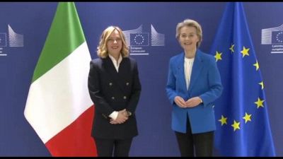 Giorgia Meloni incontra Ursula von der Leyen a Bruxelles