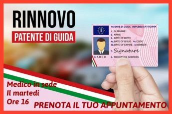 RINNOVO PATENTE DI GUIDA E PRENOTAZIONE COMMISSIONE MEDICA