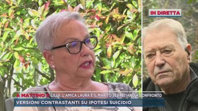 Lilly, l'amica Laura e il marito Sebastiano a confronto