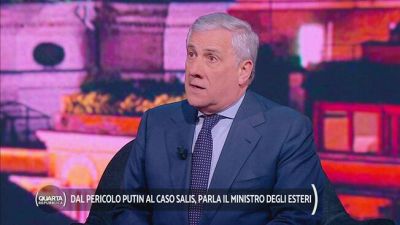 Il ministro degli esteri Tajani ospite a Quarta Repubblica