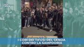 I cori dei tifosi del Genoa contro la Samp