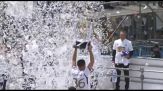 Il Real Madrid festeggia il titolo spagnolo con una parata