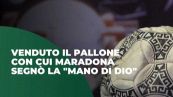 Venduto il pallone con cui Maradona segnò la "Mano di Dio"