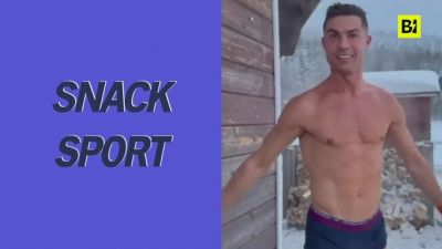 Ronaldo sfida il freddo, bagno gelato in Lapponia