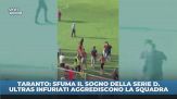 Taranto, sfuma la promozione e i tifosi aggrediscono i calciatori: picchiato il capitano