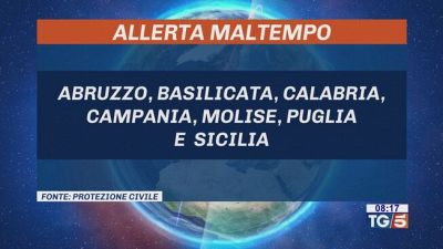 Pioggia e fulmini, maltempo in Italia