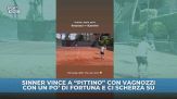 Sinner batte Vagnozzi e ci scherza su