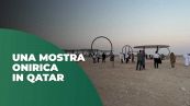 Opere d'arte in mezzo al deserto, una mostra onirica in Qatar