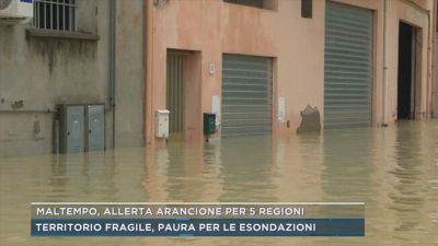 Maltempo, allerta arancione per 5 regioni