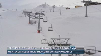 Cervinia, danneggiato il cavo di una seggiovia