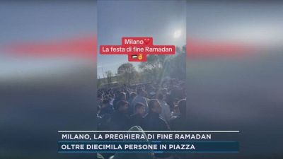 Milano, la preghiera di fine Ramadan