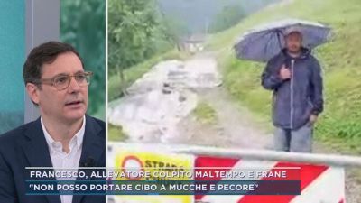 Francesco, allevatore colpito maltempo e frane