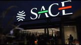 Sace accende il nuovo logo sulla Terrazza del Made in Italy