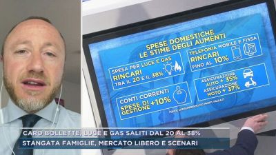 Caro bollette, luce e gas saliti dal 20 al 38%